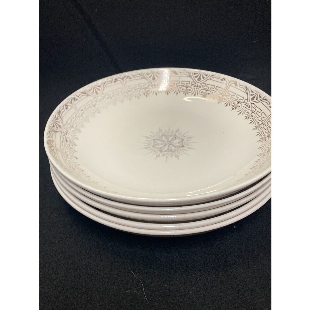 Set of 5 Stetson Warranted 22K Gold Luster Large 8" Shallow Bowls